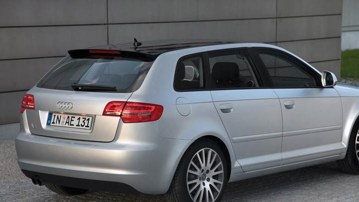 Side Back Pose Of 2009 Audi A3 Euro Spec In Silver